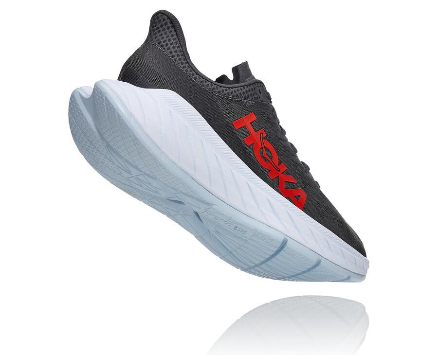 Hoka One One Mens Running Shoes - Carbon X 2 - Black/White - MDUZ16829